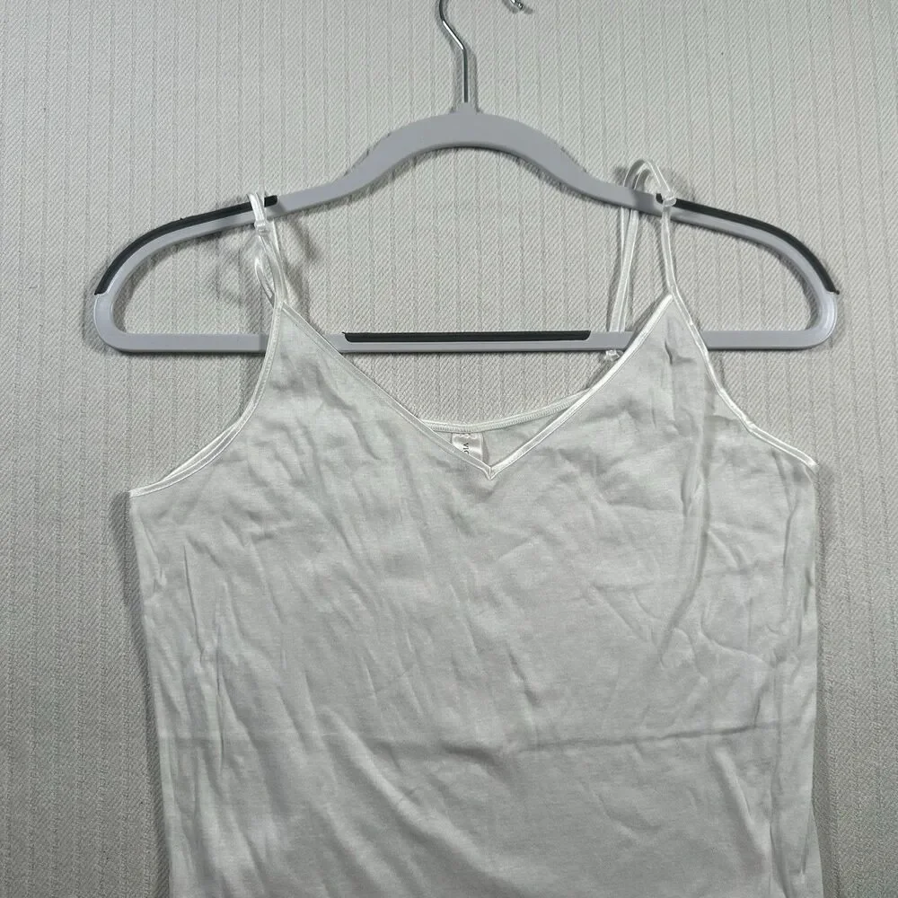 Victoria’s Secret Women’s White Cami Tank Top Size Large Adjustable Straps